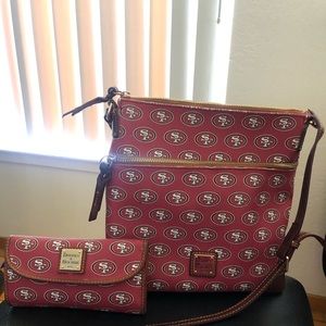 Dooney & Bourke 49ers crossbody & wallet!!